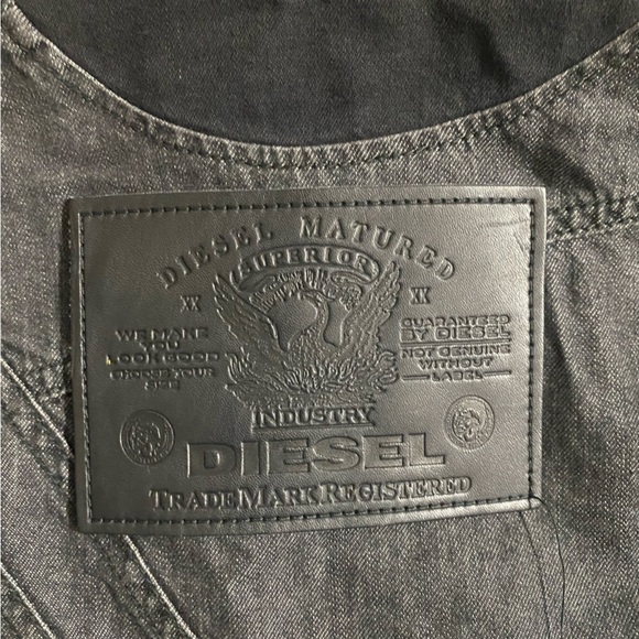 Diesel Patchwork Denim Shirt Dress Black Women's XXS (0) Oversized Fits M/L - Picture 12 of 13